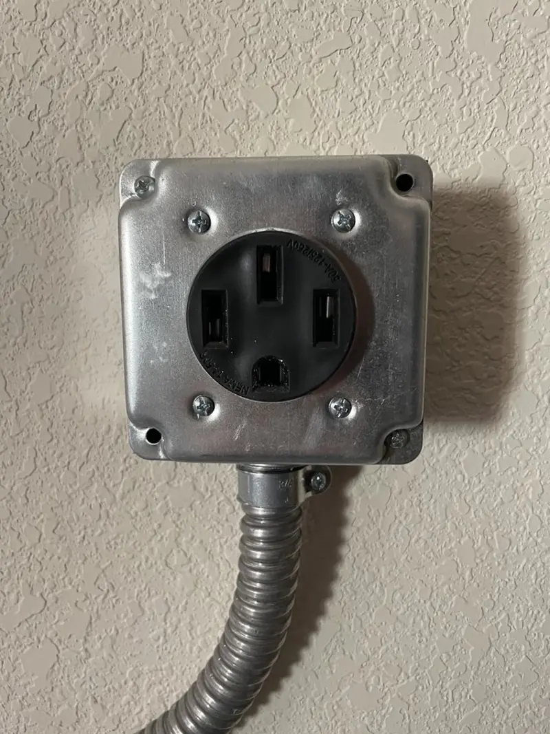NEMA 14-50 outlet installed for Electrical Panel Upgrade in Ellery